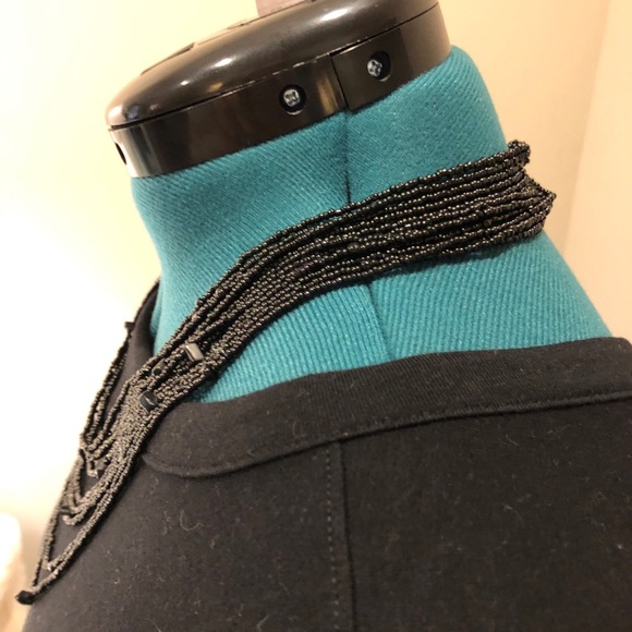 Black Seed Bead Multi-strand Necklace - Picture 3 of 6